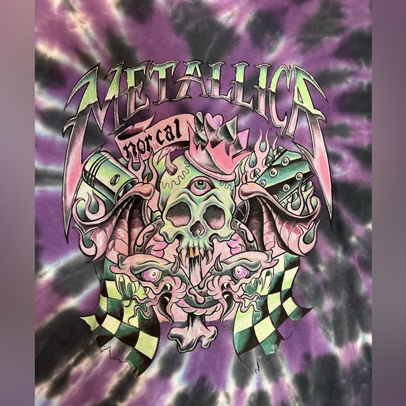 Metallica purple Nor Cal tie dye t-shirt size medium unisex - Picture 3 of 8